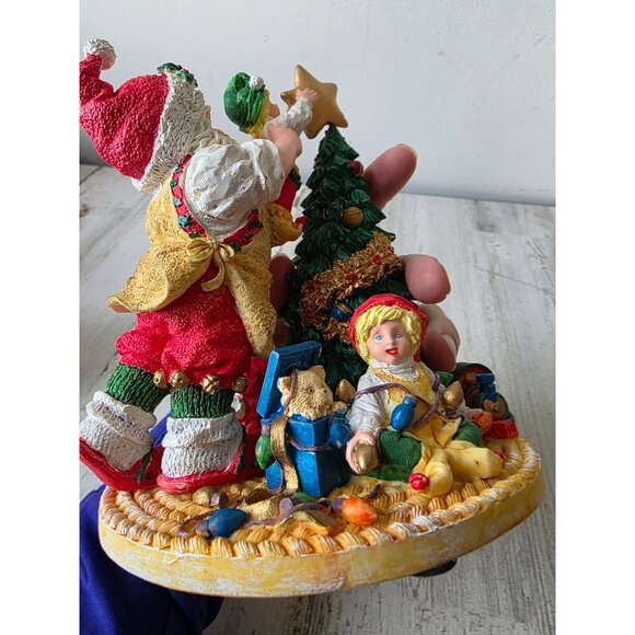 Cheryl ann vintage Santa star tree train statue figurine Xmas decor toys elf - Picture 8 of 9